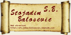 Stojadin Balošević vizit kartica